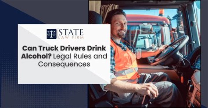 Can truck drivers drink beer in their sleeper?