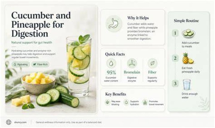 Does pineapple and cucumber help poop?