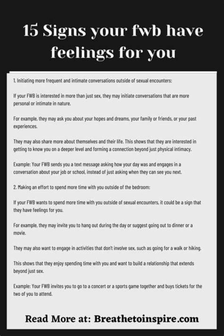 How do you know if your FWB is developing feelings?