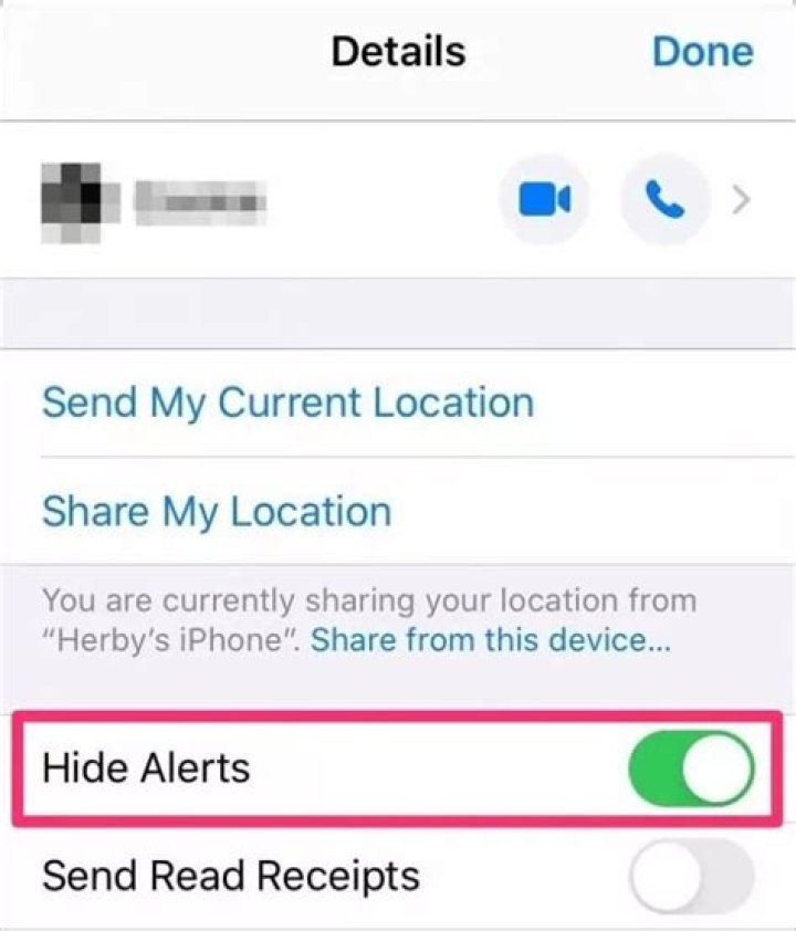 What does a moon mean next to message on iPhone?