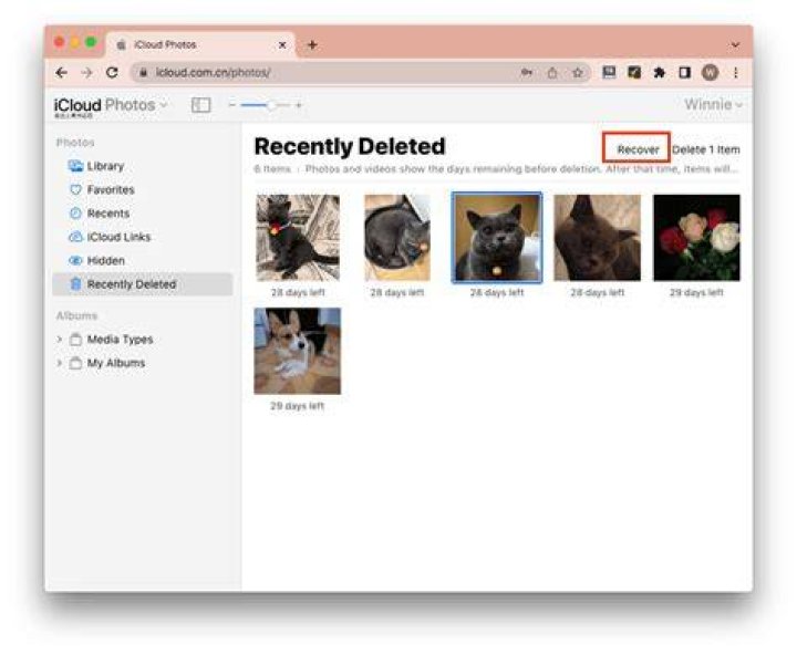 What happens to iCloud photos after 30 days?