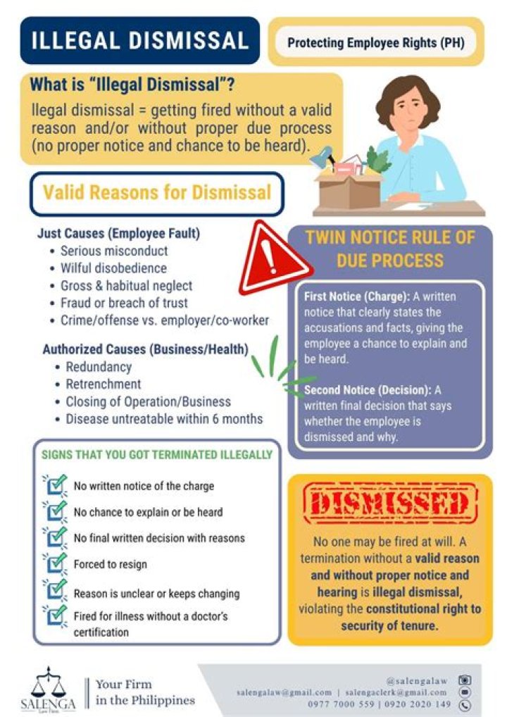 What is illegal dismissal of employee?
