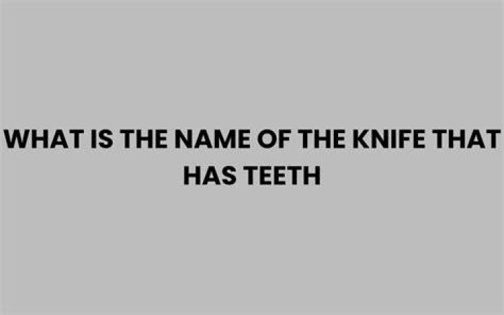 What is the name of the knife that has teeth?