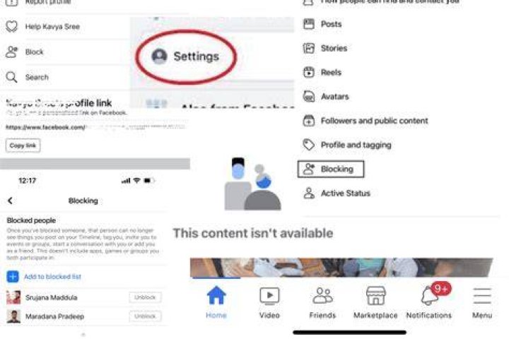 When you block someone on Facebook what do they see?