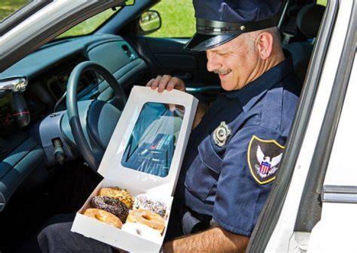 Why are police associated with donuts?